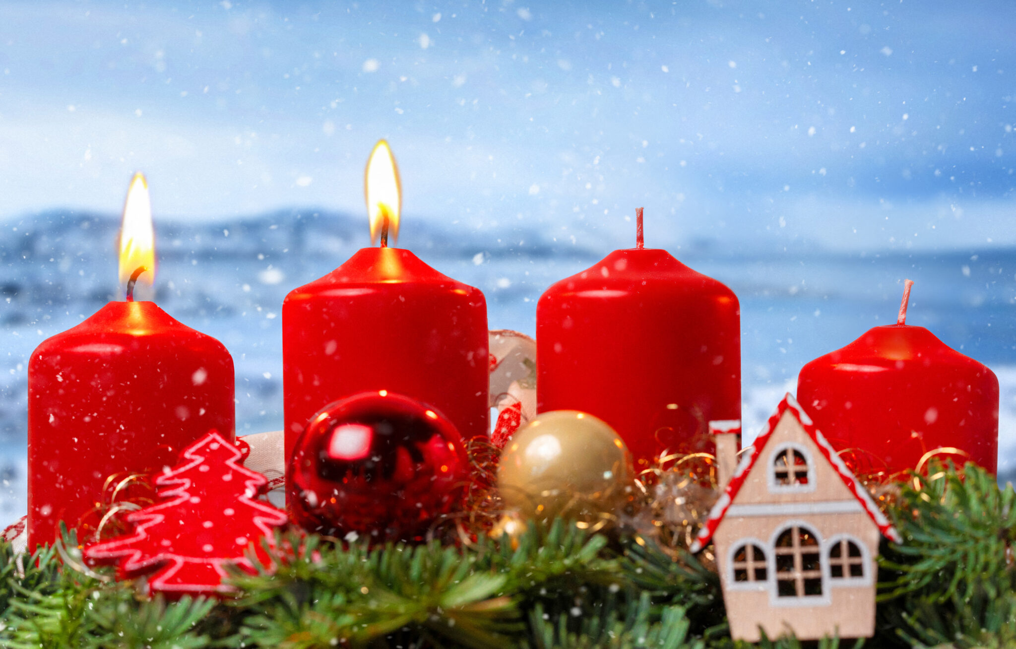 2 adventskerzen 1