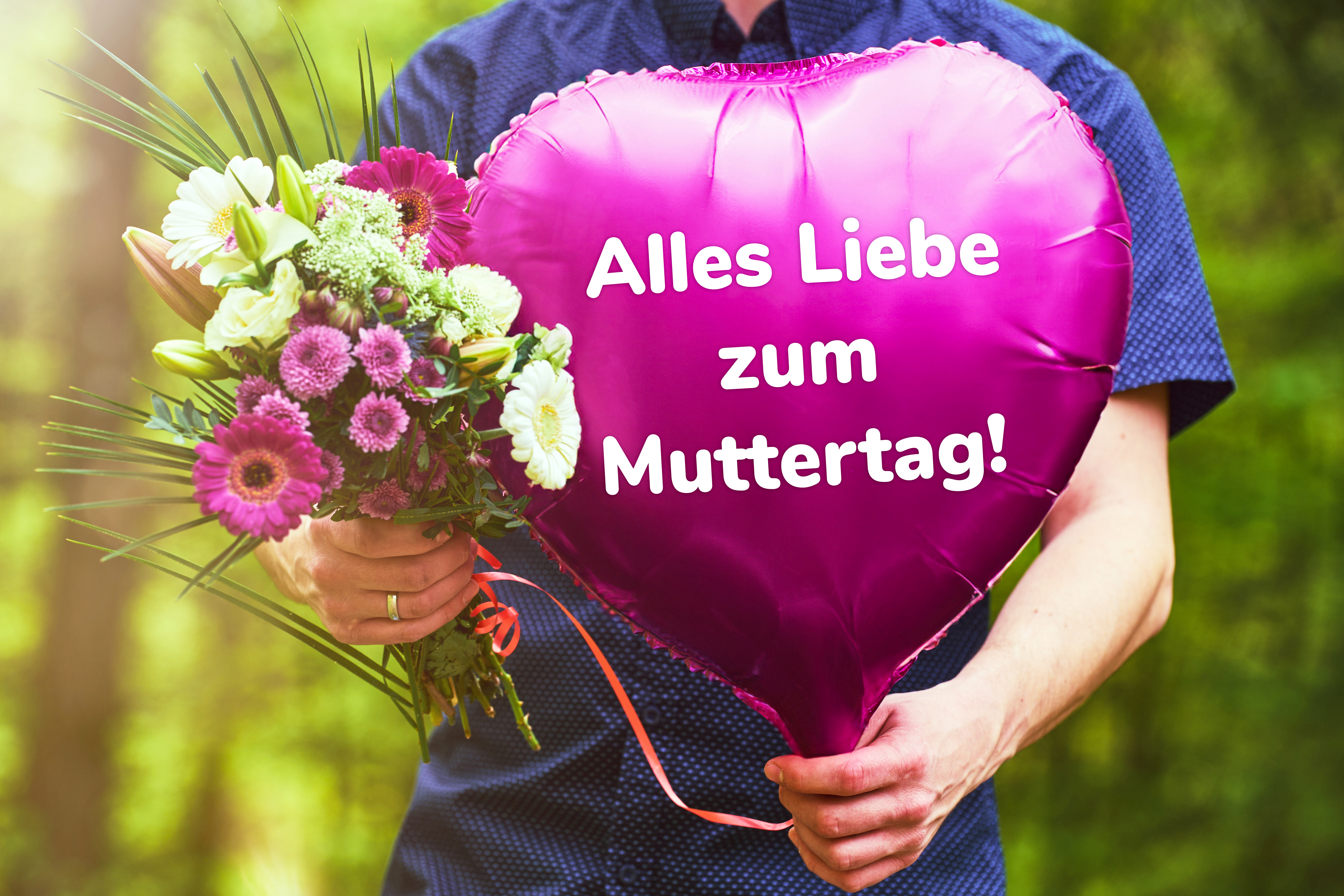 MUTTERTAG BILDER alles liebe zum muttertag ballon herz geschenk