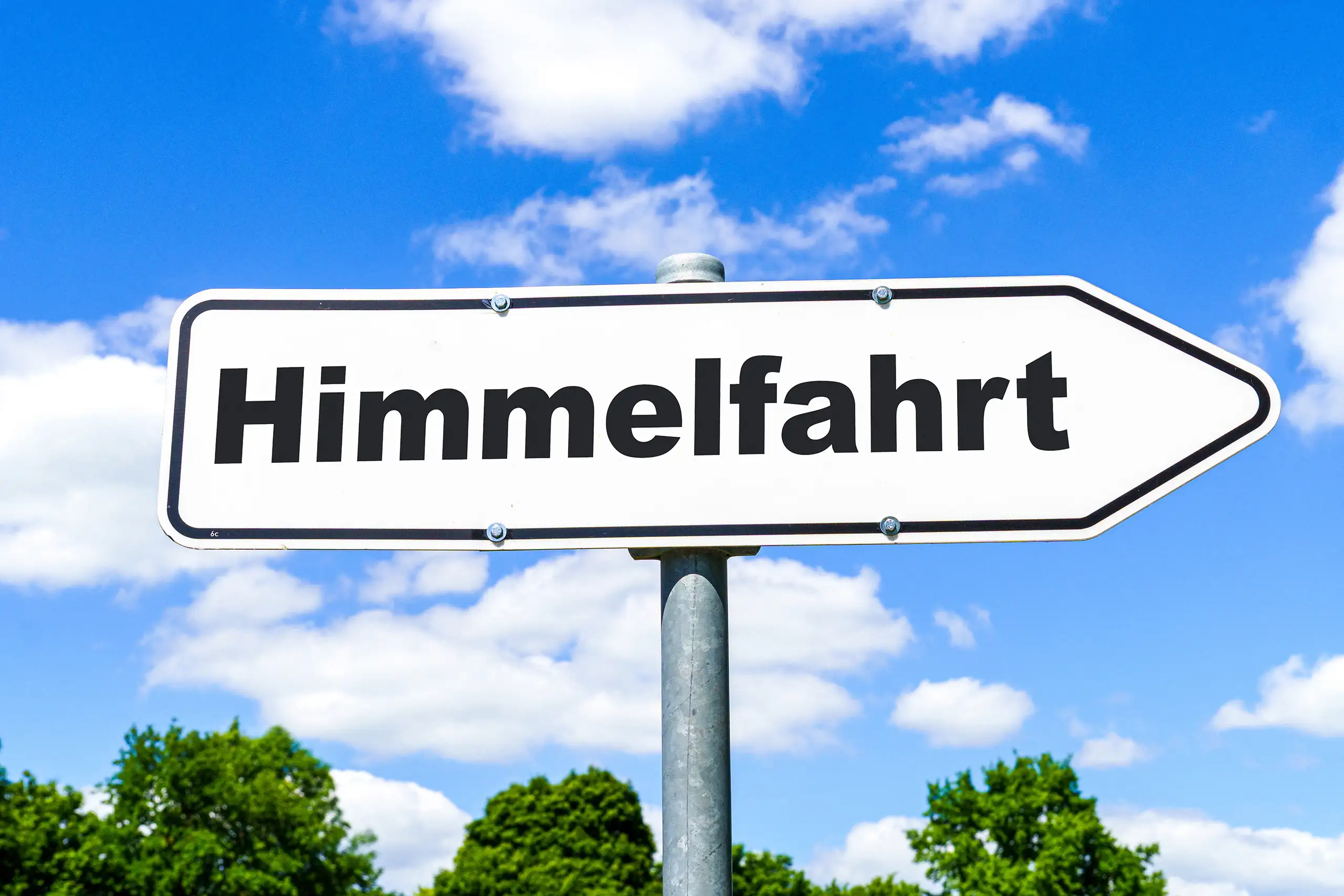 christi himmelfahrt schild bilder