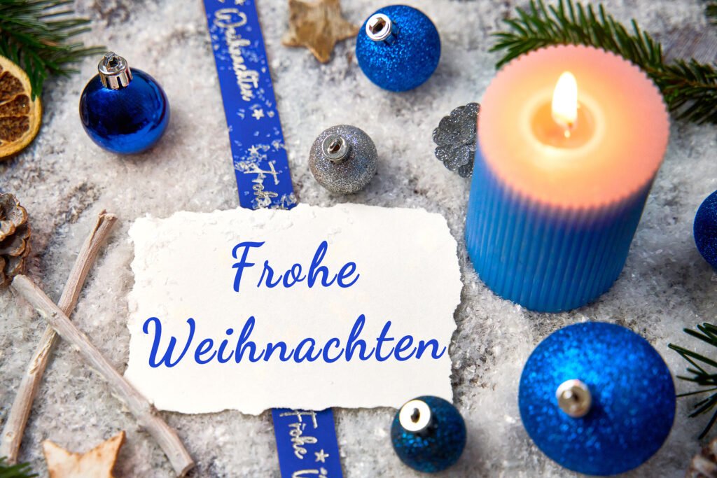 Frohe Weihnachten Bilder Blaue Kerze