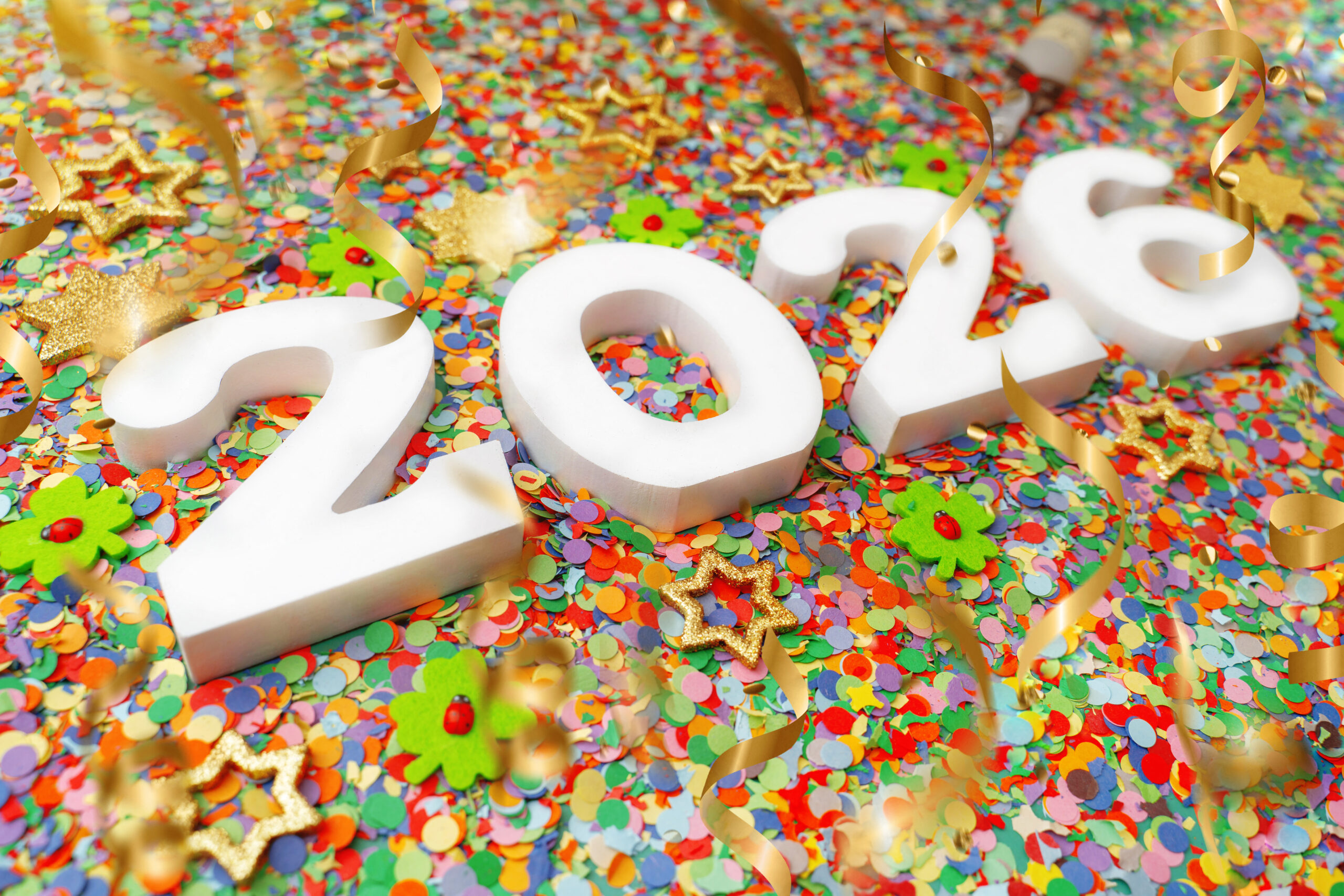 NEUJAHR 2026 BILDER neujahr 2026 jahreszahl 2026 mit buntem konfetti 2 scaled
