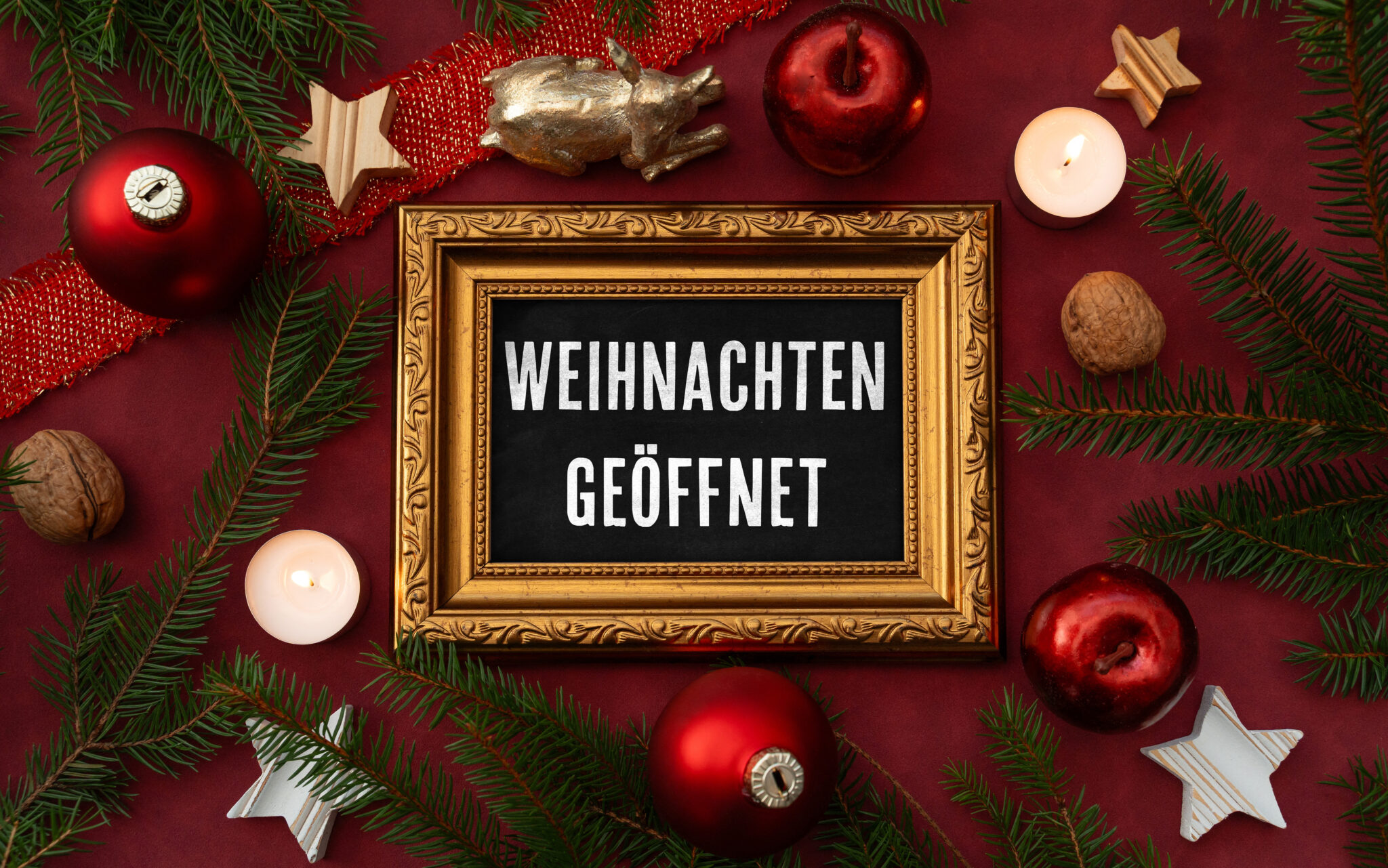 weihnachten geoeffnet schild 5