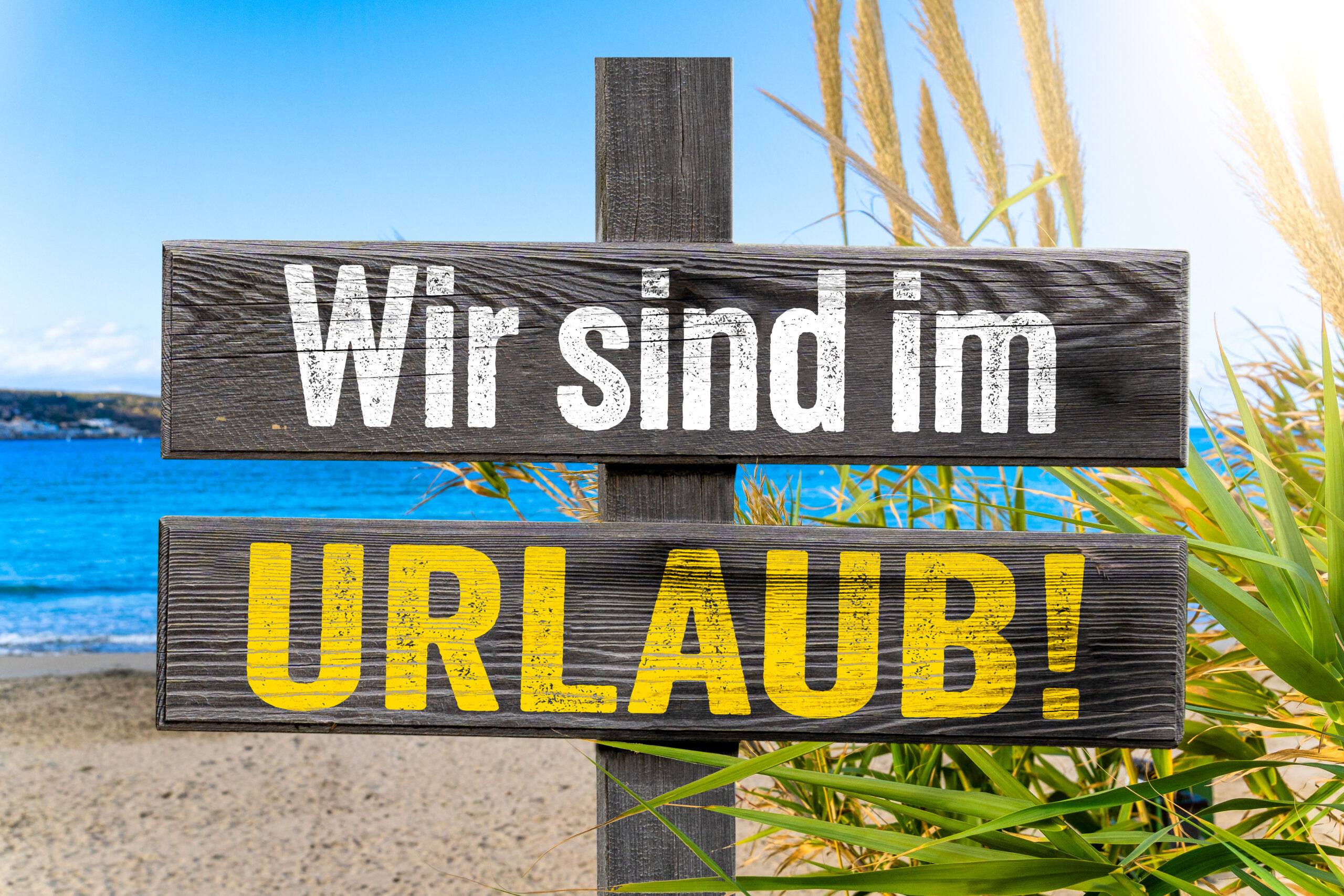 wir sind im urlaub