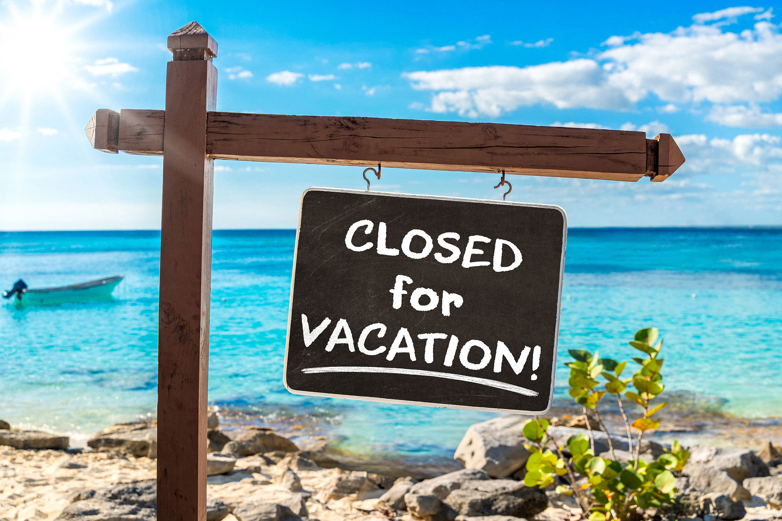 closed for vacation bilder