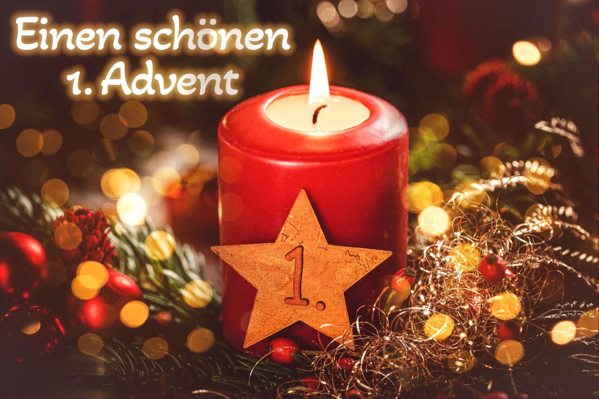 ADVENT 2025 - ADVENTSGRÜSSE WÜNSCHE UND BILDER ZUR ADVENTSZEIT SCHÖNEN 1. ADVENT GRUSS MIT EINER ROTEN BRENNENDEN KERZE schönen 1. advent gruß mit einer roten brennenden kerze