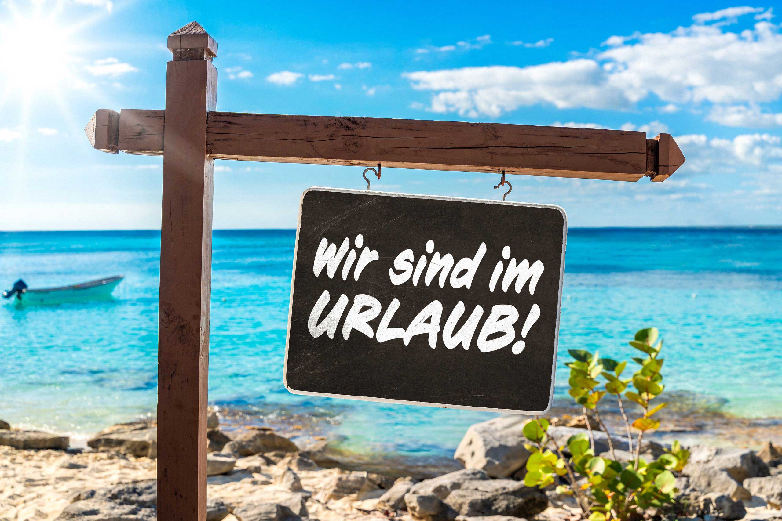 schild wir sind im urlaub bilder